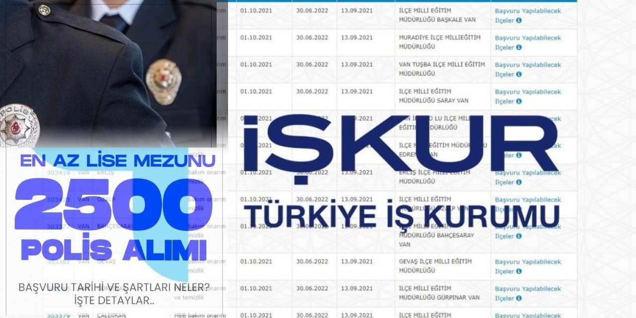 İŞKUR - PMYO iş birliği ile 2500 kişi Polis Olacak