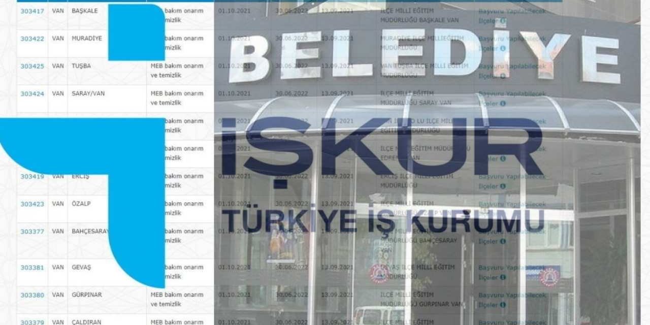 İŞKUR-BELEDİYE Belediye Şirketleri Yeni Personel Alacağız Dedi