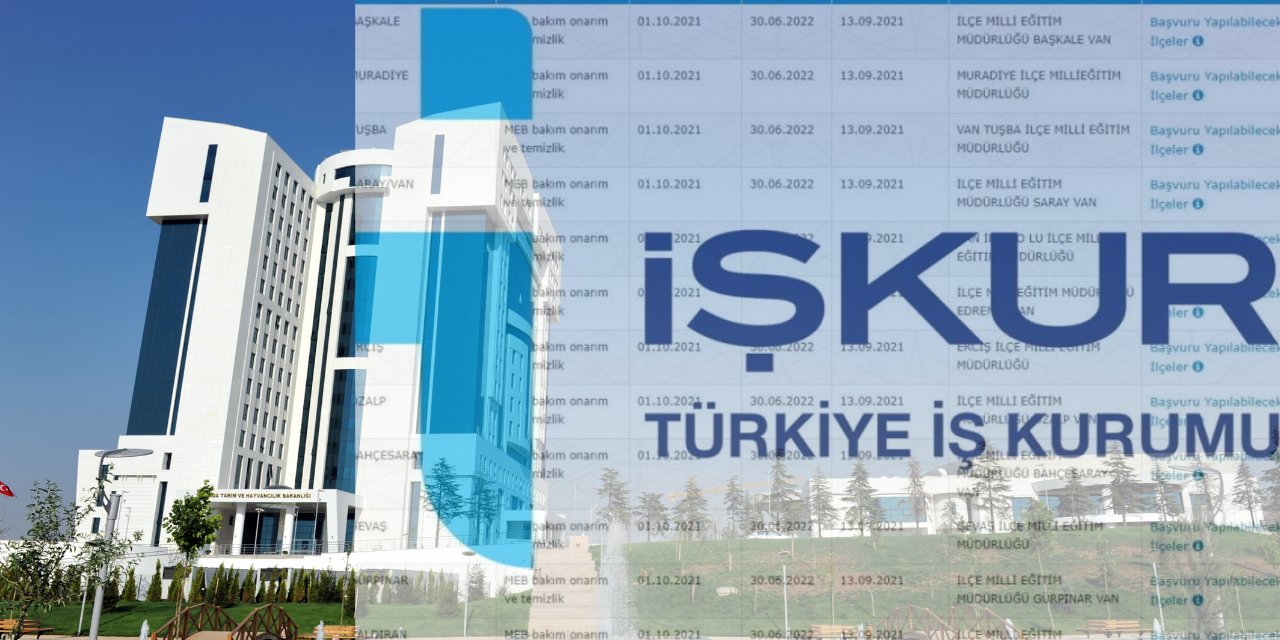 1629 yeni kişi İŞKUR - Tarım Orman Bakanlığına Alım Yapacak