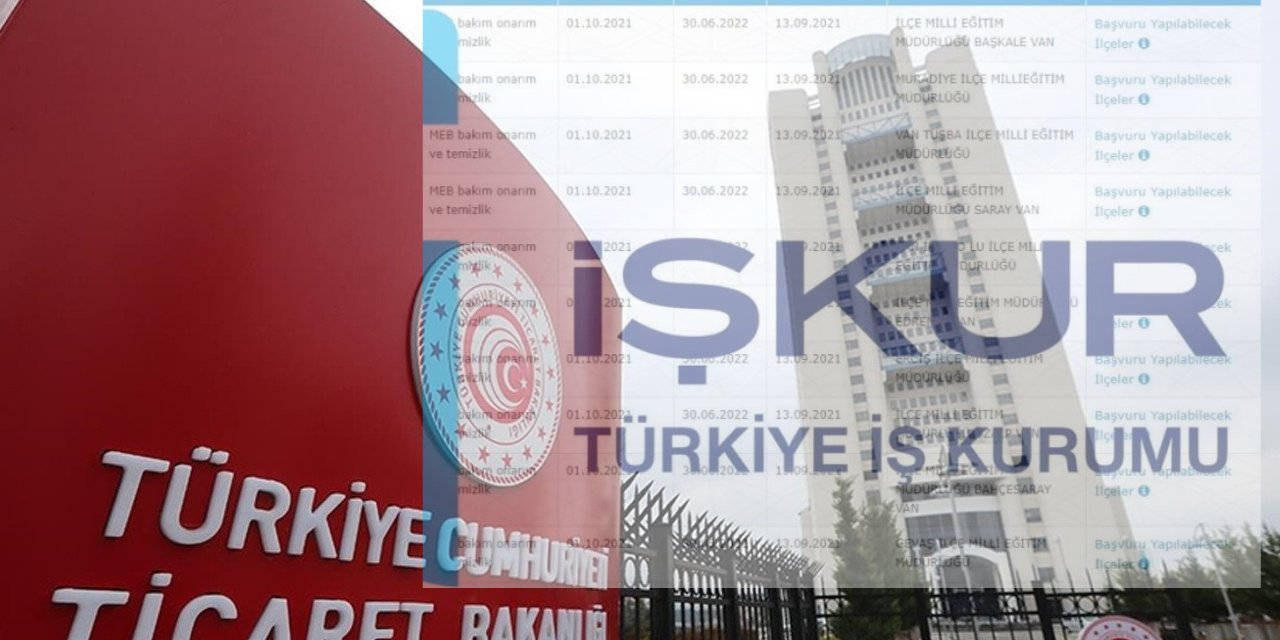 Ticaret Bakanlığı-İŞKUR öncülüğü 38.000 Liralık Maaşla Personel Alımı