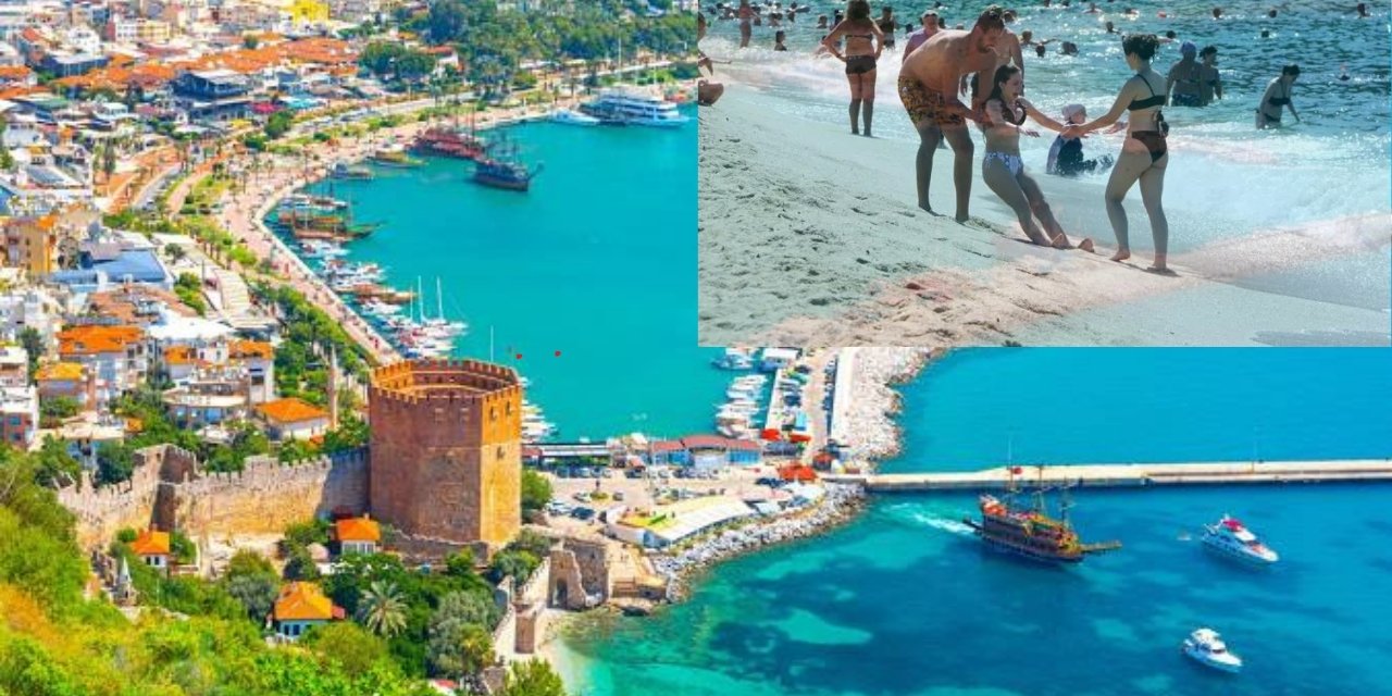 Tatilci Antalya da muazzam bir deniz keyfinde!