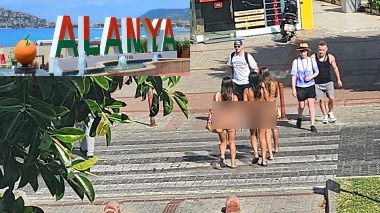 Bikinileri giydiler Şehir merkezinde yürüdüler - ALANYA